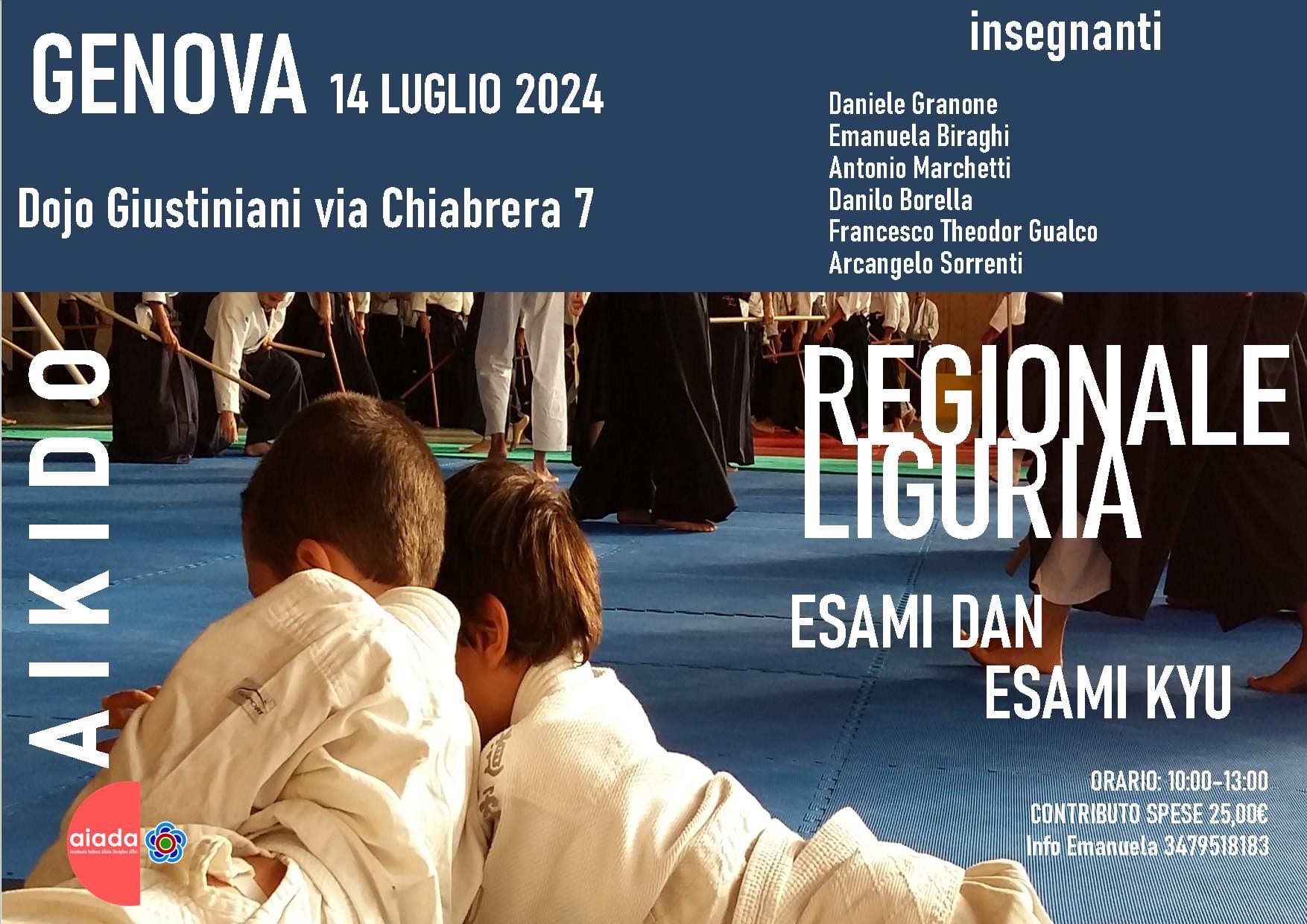 Stage regionale Liguria 14 luglio 2024